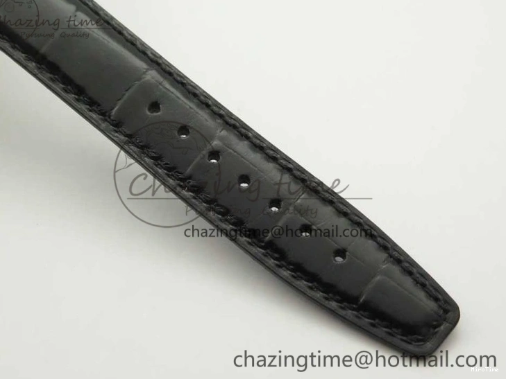 MIROTIME 1230 Portofino Automatic SS FKF 1:1 Best Edition White Dial SS Markers on Black Leather Strap A QuickDry 7138